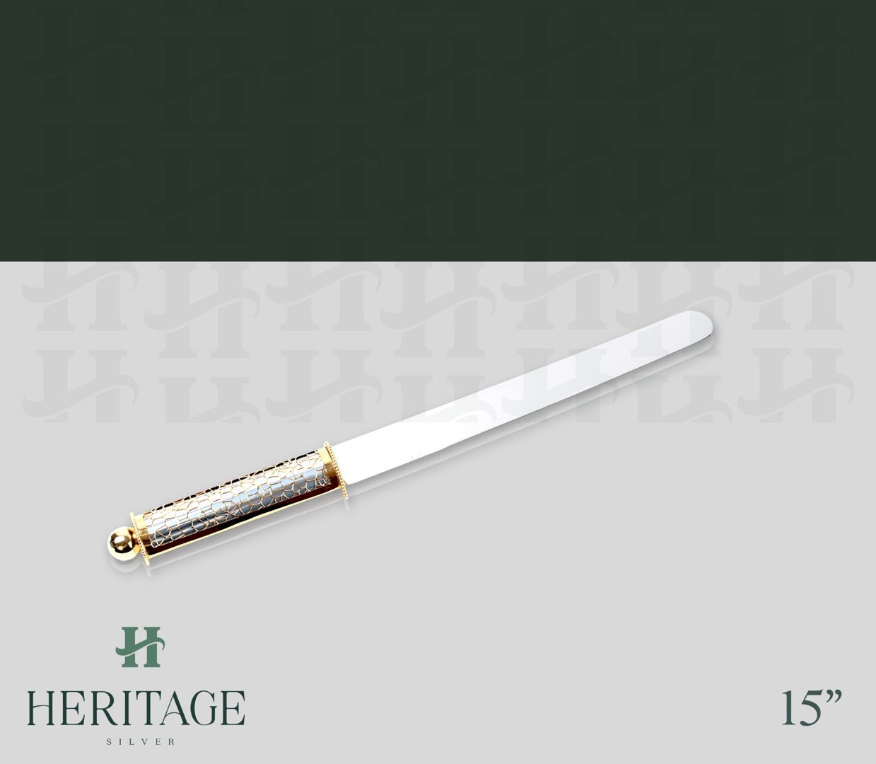 SILVER & GOLD STRAIGHT KNIFE