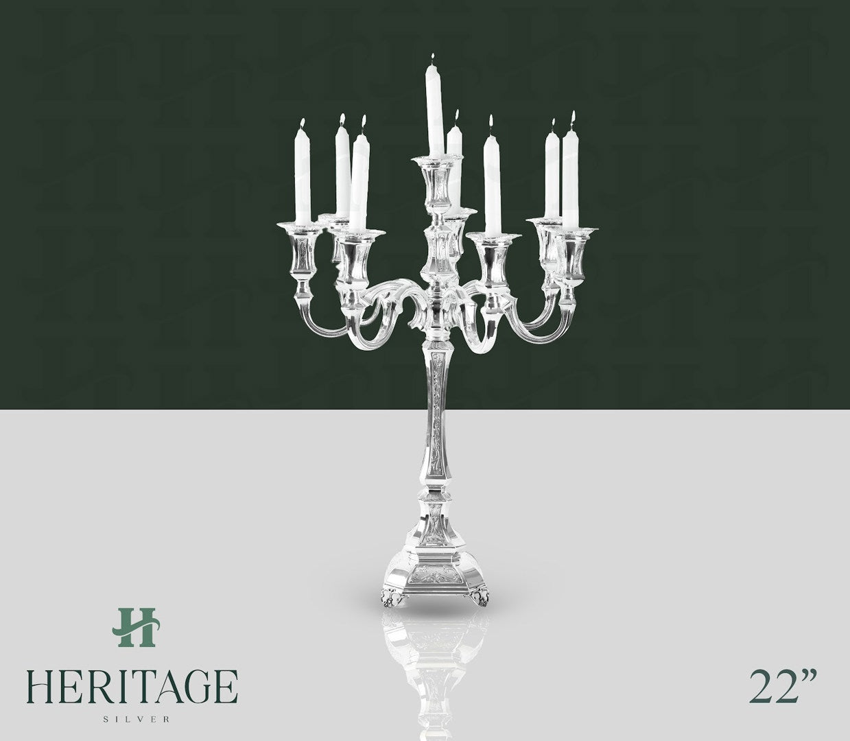 OCTAGONAL 8 LIGHT CANDELABRA
