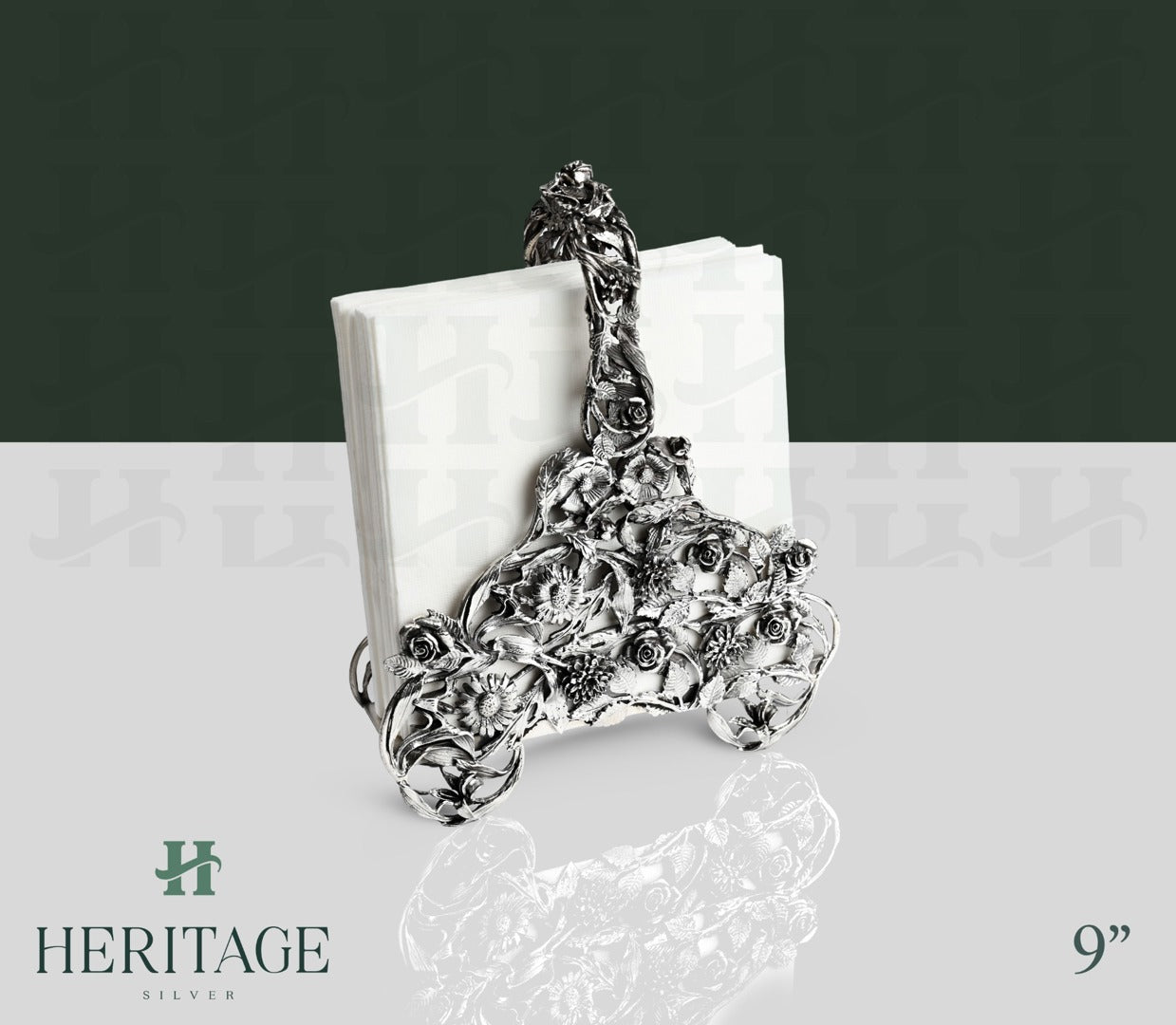 ITALY CASTED NAPKIN HOLDER WITH HANDLE