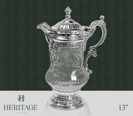 TOPAZIO WIDE CRYSTAL SILVER PITCHER
