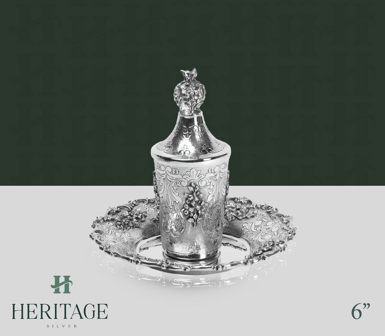 ITALY CHASED CASTED BECHER SET