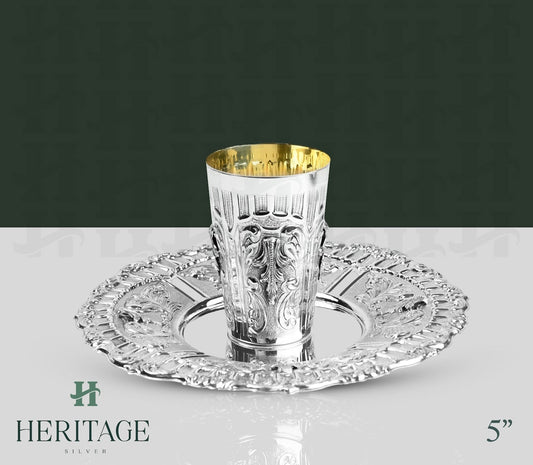 ROUND STAMPED BECHER SET WITH LEAVES