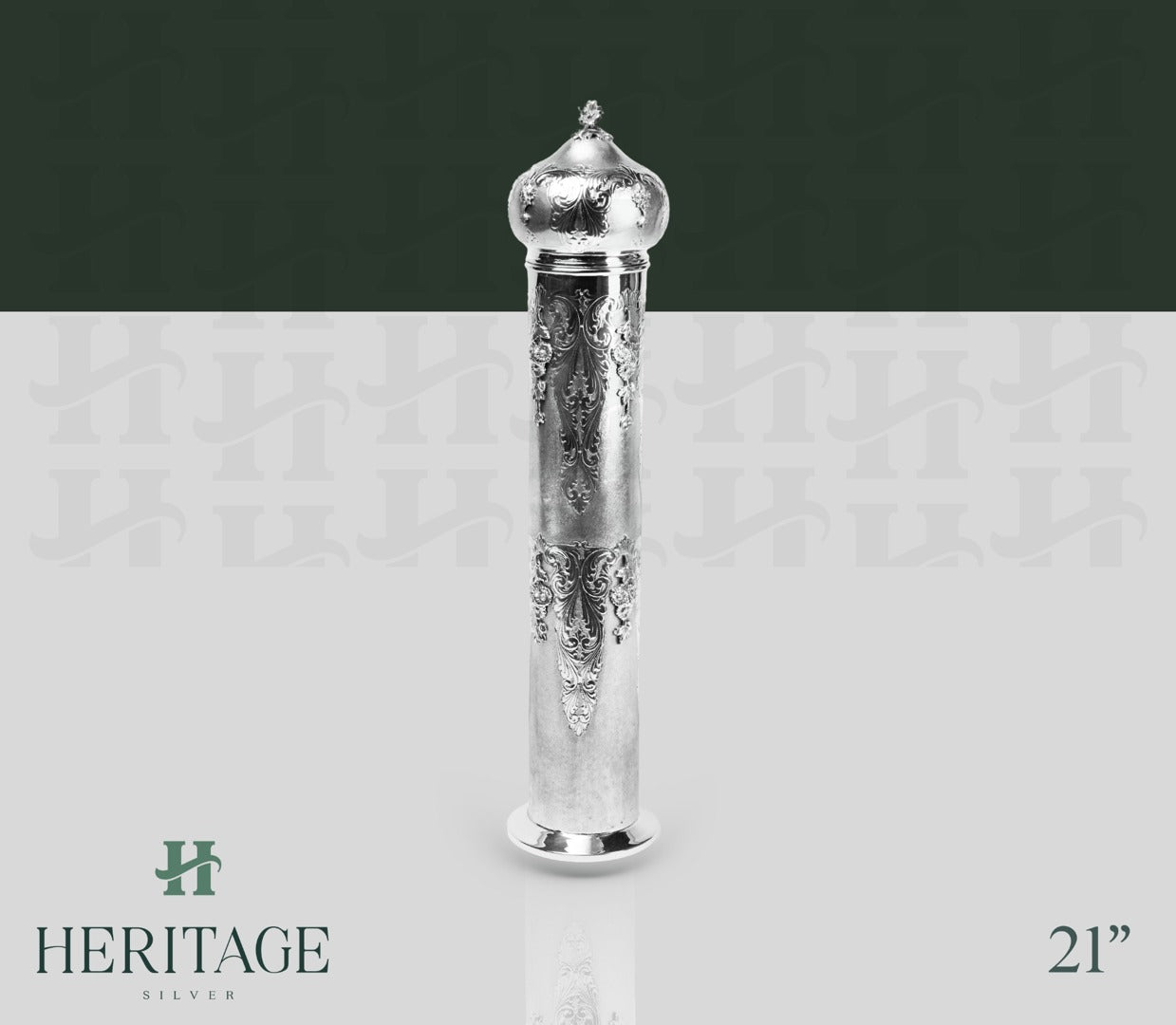 ITALY 16 IN FLOWER CHASED MEGILLAH HOLDER