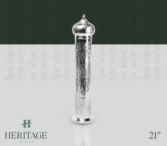 ITALY 16 IN FLOWER CHASED MEGILLAH HOLDER