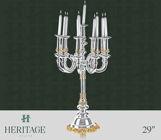 GOLD 10 LIGHT CANDELABRA