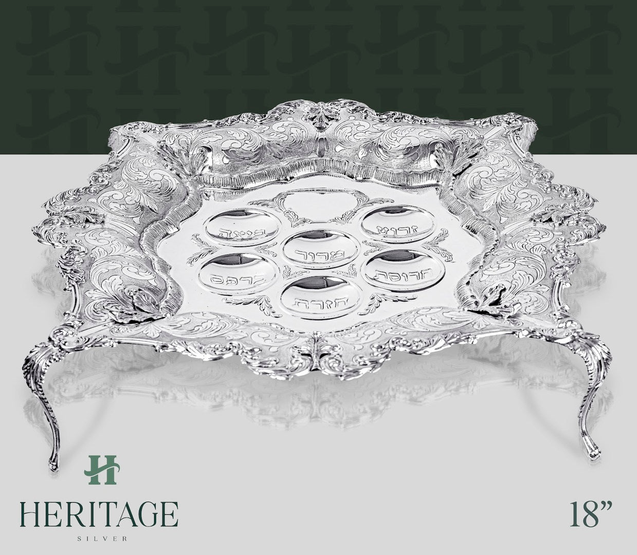 GONA SEDER PLATE ON LEGS