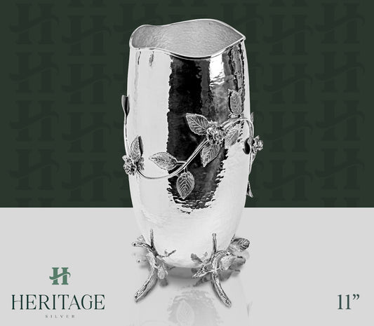 HAMMERED VASE ON LEGS