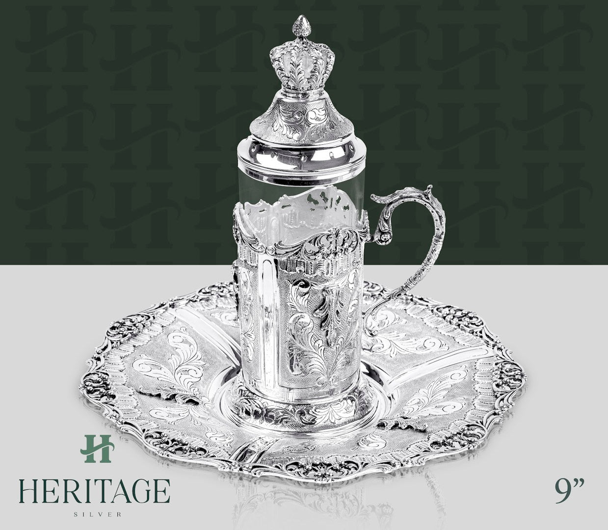 DECORATIVE TEA SET LACE BORDER