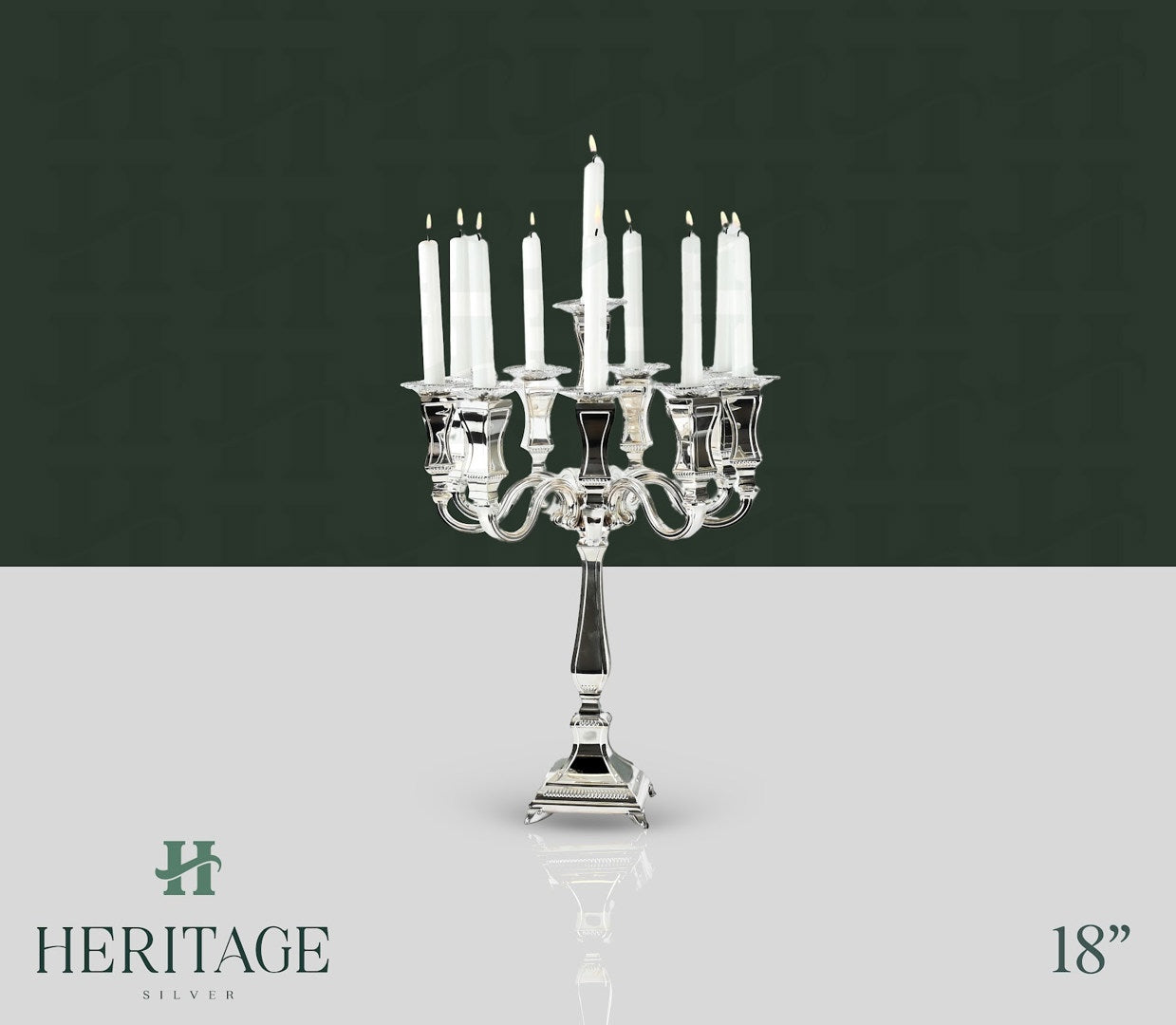 SHINY 10 LIGHT CANDELABRA